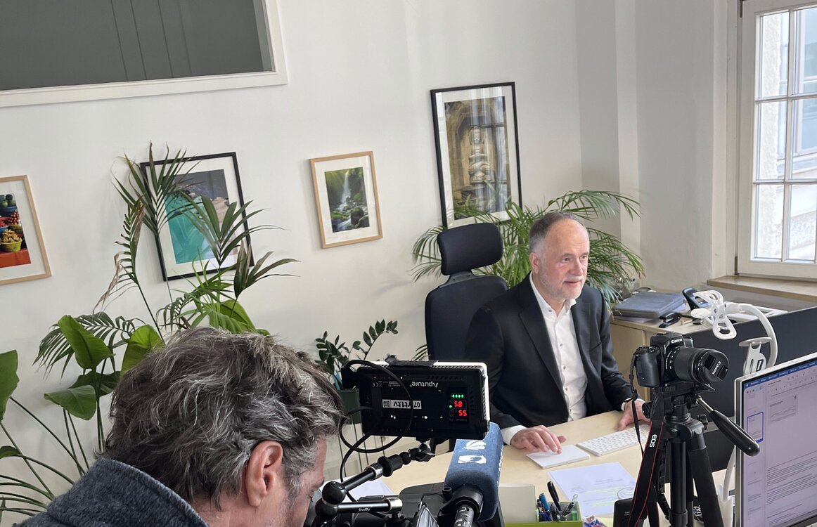 BAGSV-Sprecher Andreas Lutz im Gespräch mit Pro7Sat1