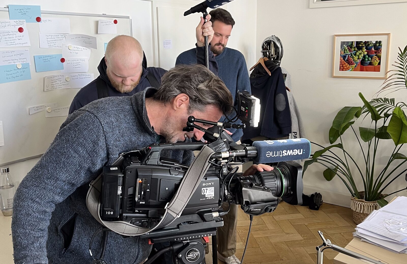 Bei den Dreharbeiten, Foto: Max Hilgarth